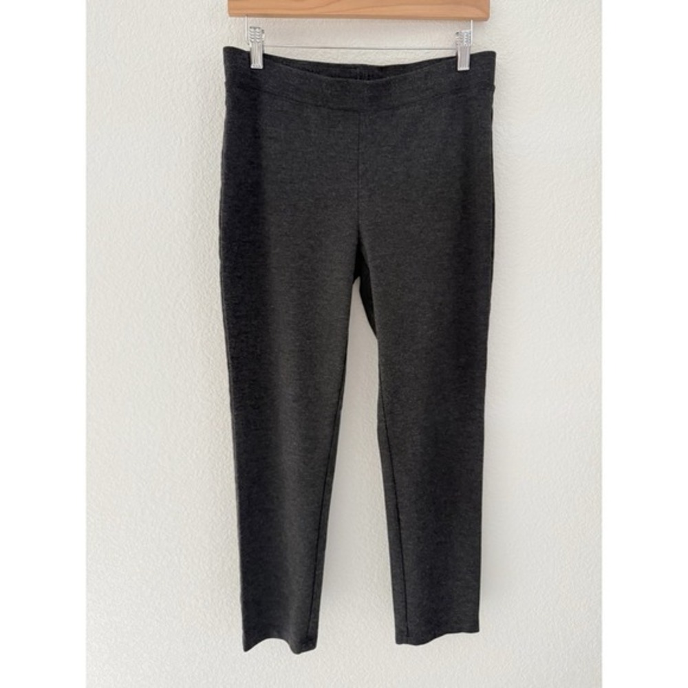 Eileen Fisher Tencel Blend‎ Ponte Stretch Pants Small Charcoal Grey
